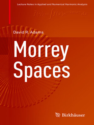 cover image of Morrey Spaces